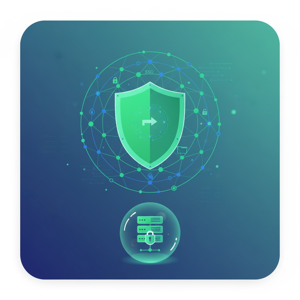 Lock symbol with security icons