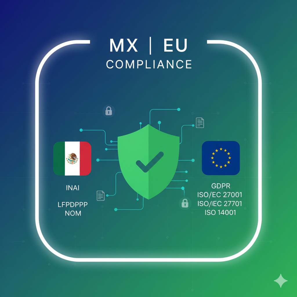 Lock symbol with security icons